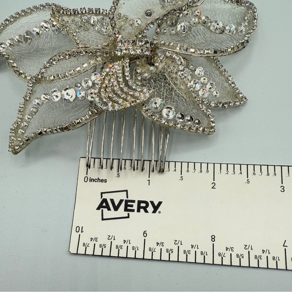 Wedding Floral Hair Comb - Veil Clip